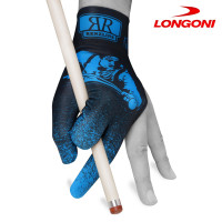 Перчатка Renzline Billiard Player Velcro черная/голубая